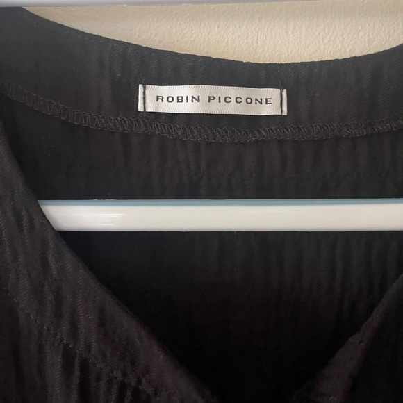 Robin Piccone FIONA FLOUNCY DRESS Black Textured size medium - Picture 3 of 11